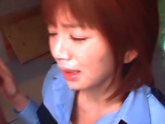Mayu Nozomi in police uniform enjoys multiple cumshots